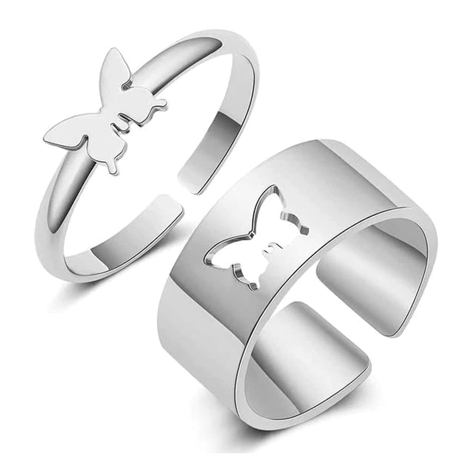Aarohi Jewells Brass Metal Fluttering Butterfly Adjustable Couple Ring For Men And Women Valentine Birthday Anniversary (Gold) (B0BRVNVSHR) Amazon Price History, Amazon Price Tracker