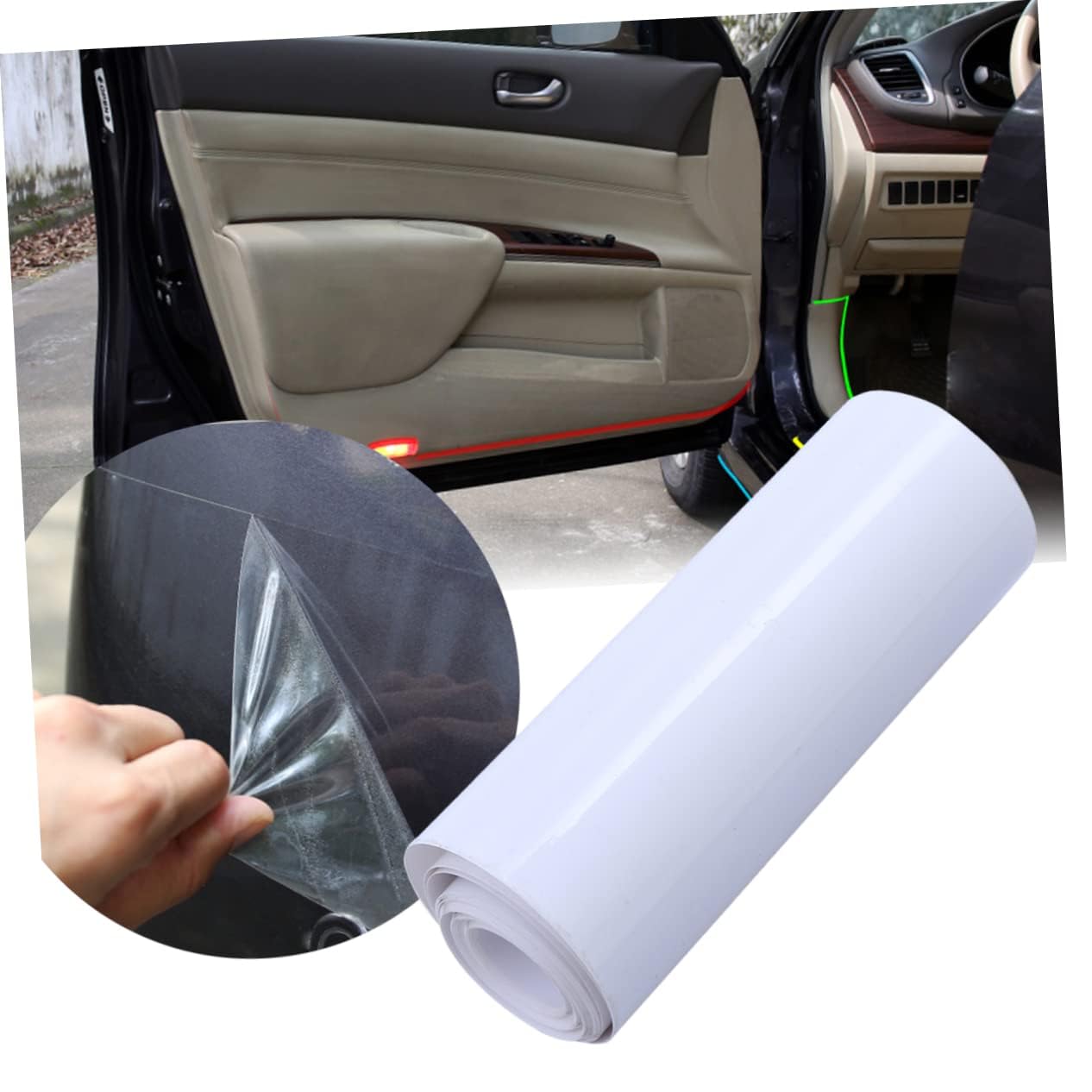 OUNONA Vehicle Protect Film Scratch Surface Coating for Car Paint Long Term Protection No Residue Transparent Film for Door Edges and Curved Surfaces