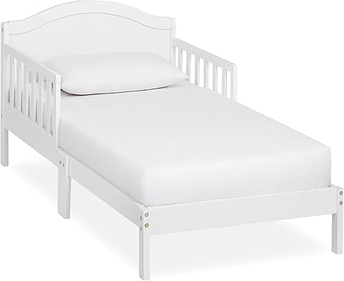 Dream On Me Sydney - Cama para niños pequeños en color blanco, certificado Greenguard Gold, certificado JPMA, diseño bajo, acabado no tóxico, rieles