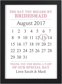 The Day You Became my Bridesmaid, Flower Girl, Maid of Honour, Mother of the Bride PERSONALISED Thank You Gifts Keepsake Presents from Bride Wedding Thank You Gifts