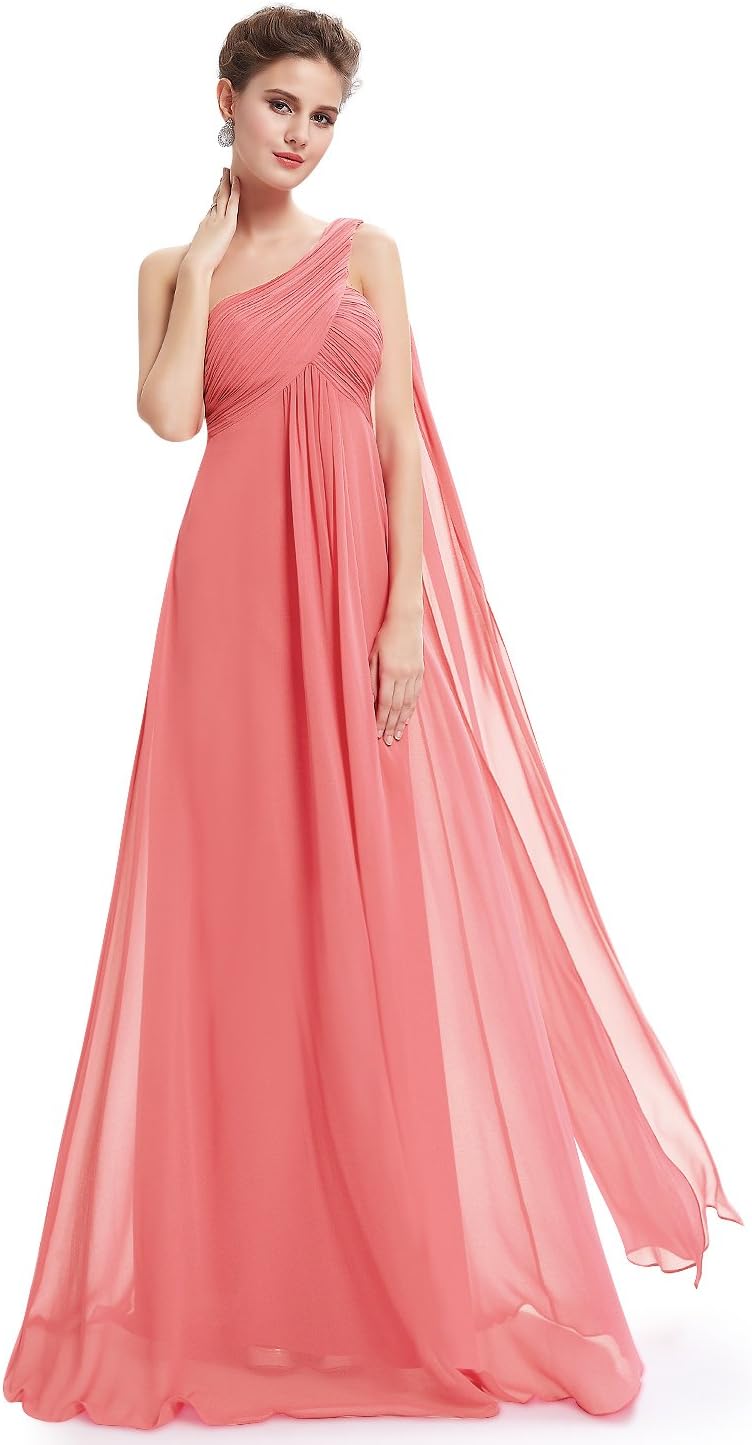 Ever-Pretty Women's Sleeveless A Line Floor Length Formal Dresses for Wedding Guest Coral 16UK