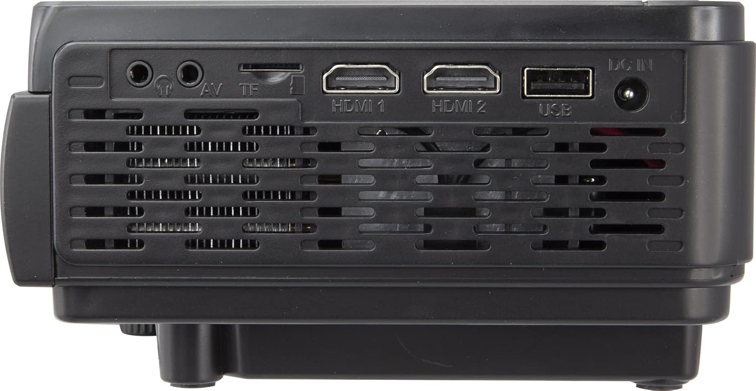 Black Mini Bluetooth DLP Projector with HDMI and USB
