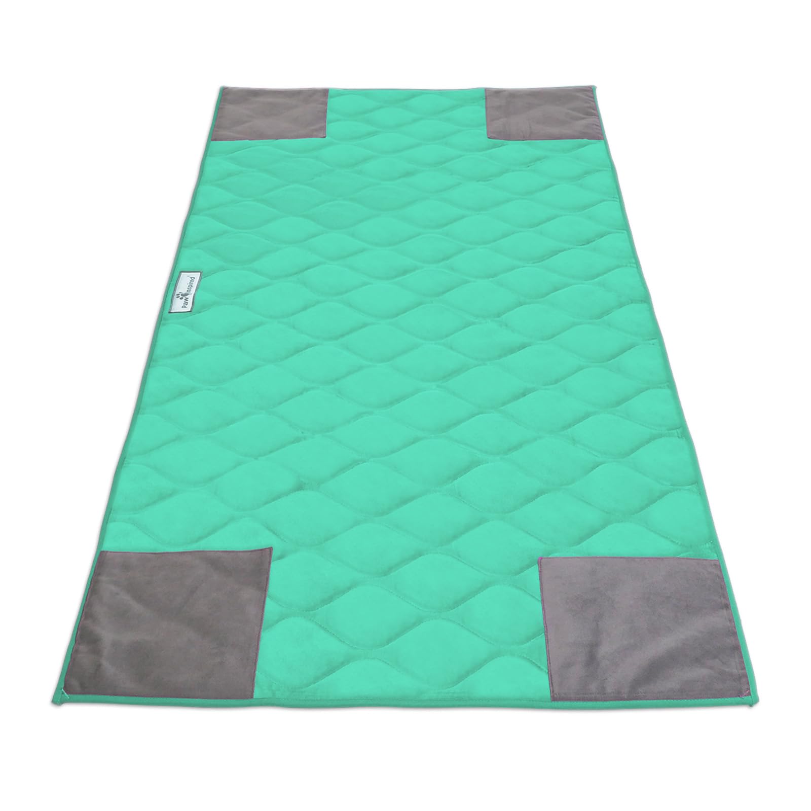 Paw Inspired PopCorner Guinea Pig Cage Liners | Washable Fleece Bedding or Pet Bed Mat for Small Animals | Super Absorbent Pee Pad with Reinforced Corners and Waterproof Bottom (C&C 2x4, Green)