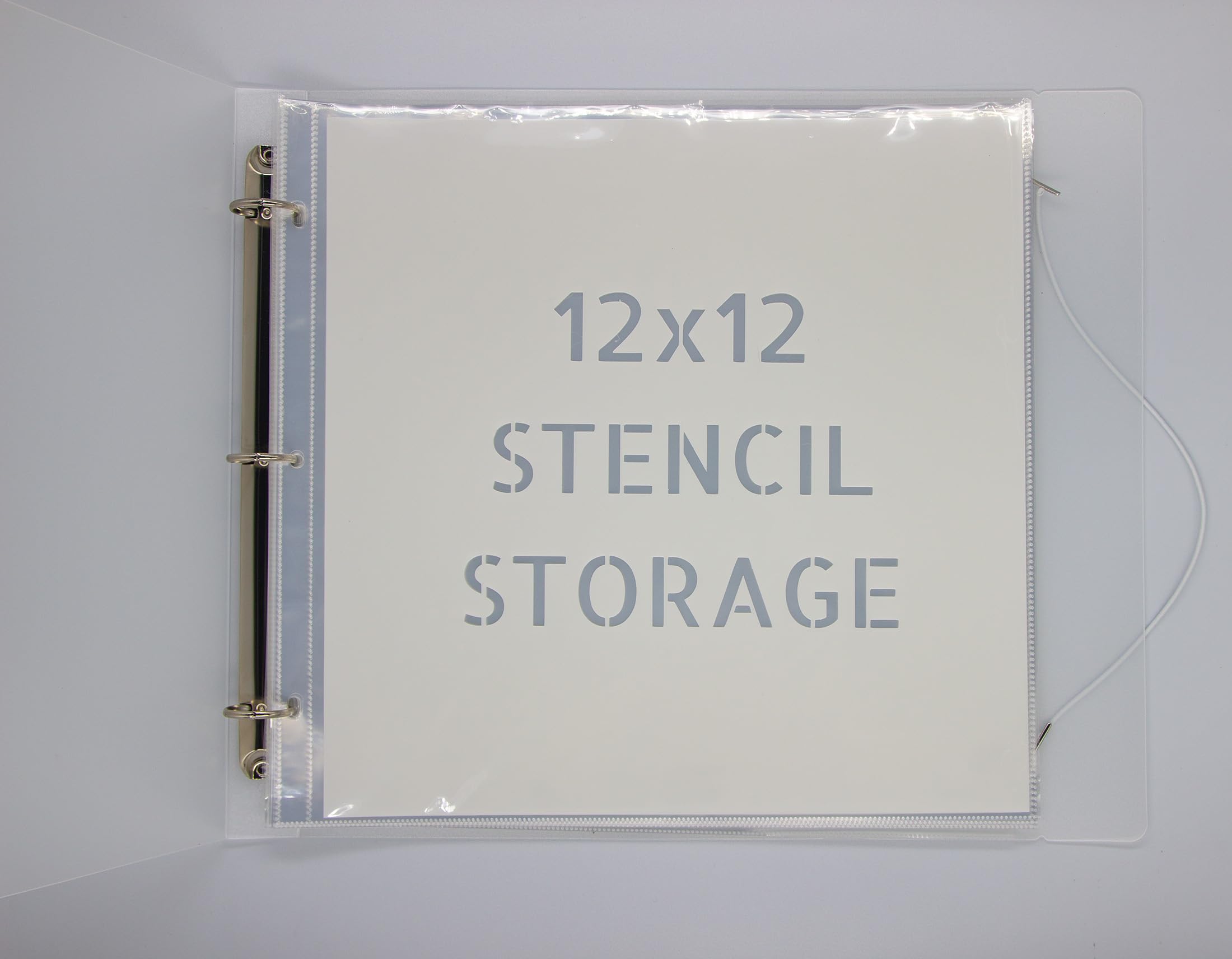 Stencil Storage Binder, 12x12 Binder with Sleeves - Folder with 30 Clear Sheet Protectors Holds 12x12 Stencil Size ，12 x 12 Presentation Book, Art