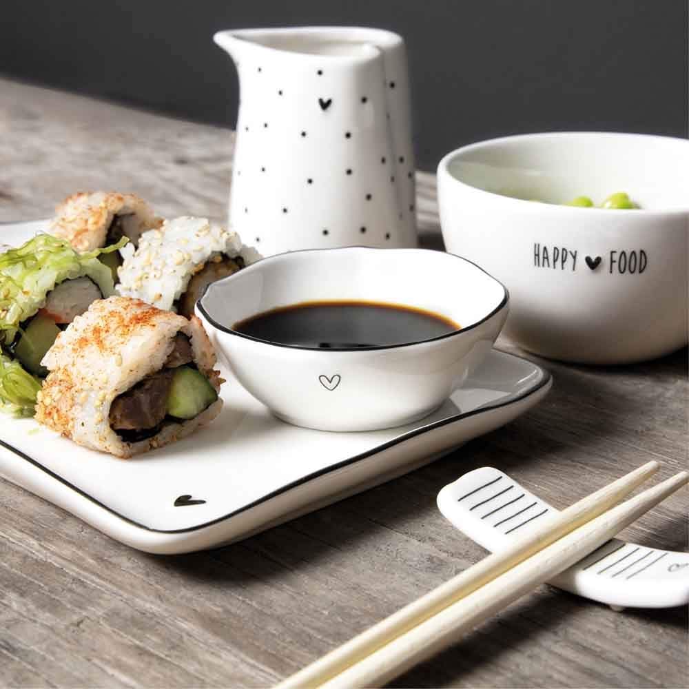 Bastion Collections Sushi Platte Heart schwarz