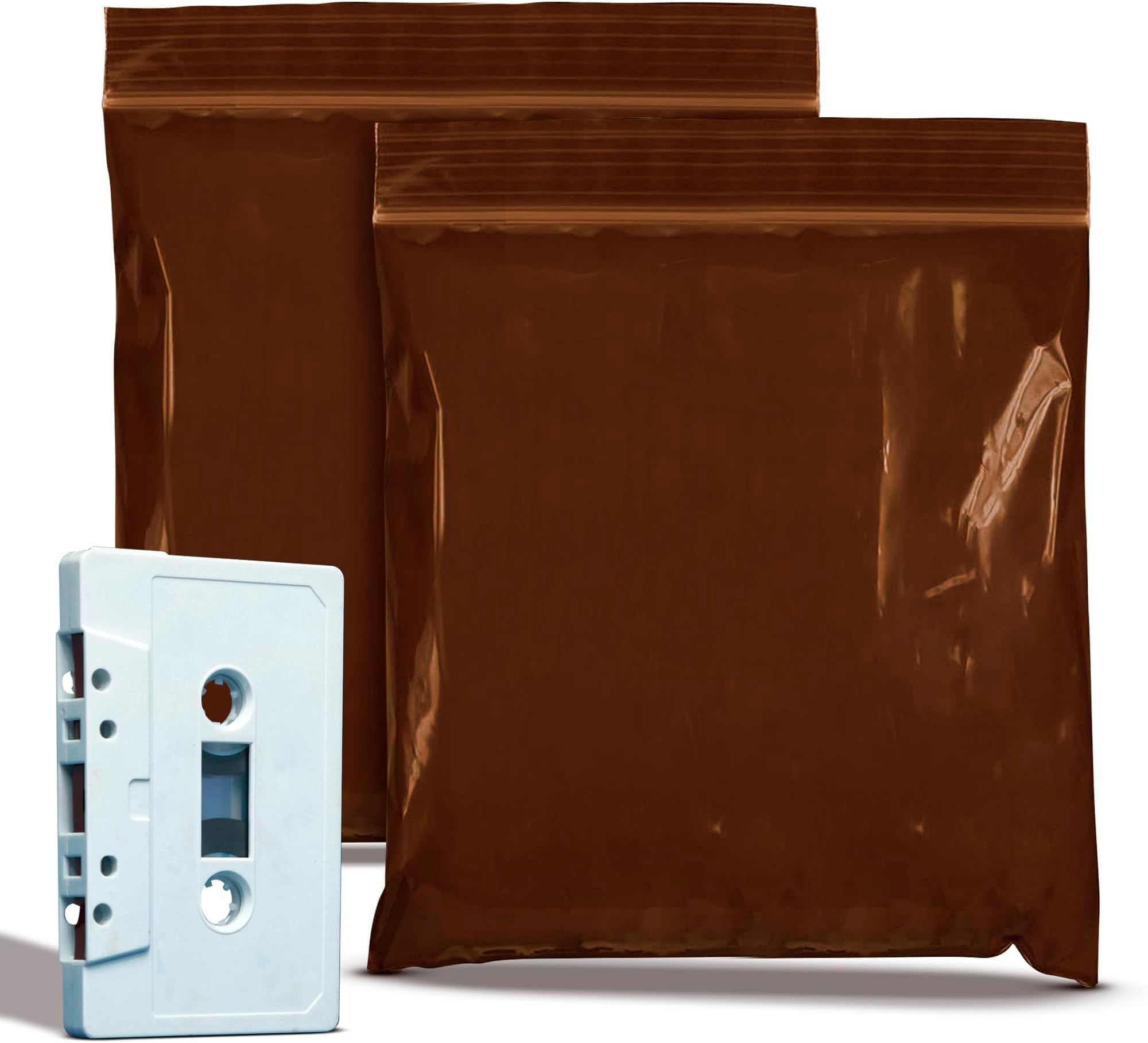 APQ Supply Storage Bags with Zipper, Amber 12 x 12 in, 3 Mil LDPE, Reclosable Zip Closure, Opaque Light-Reducing Poly Bags for Storage, Packaging and Shipping, 100 Count