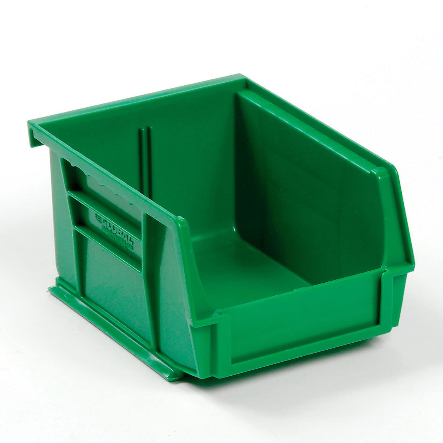 Global Industrial Plastic Stacking Bin 4-1/8 x 5-3/8 x 3, Green, Lot of 24