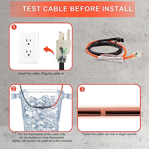 Heatit 6947881545425 Heating Cable - Csa & Etl Approved, Prevents Pipe Freeze thumb #5