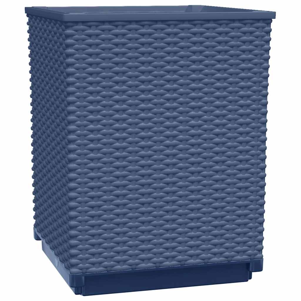 Set di 2 vasi per piante, 30 x 30 x 37 cm, in polipropilene, robusti vasi da fiori per giardino, balcone e terrazza, fioriere rettangolari per piante ed erbe aromatiche