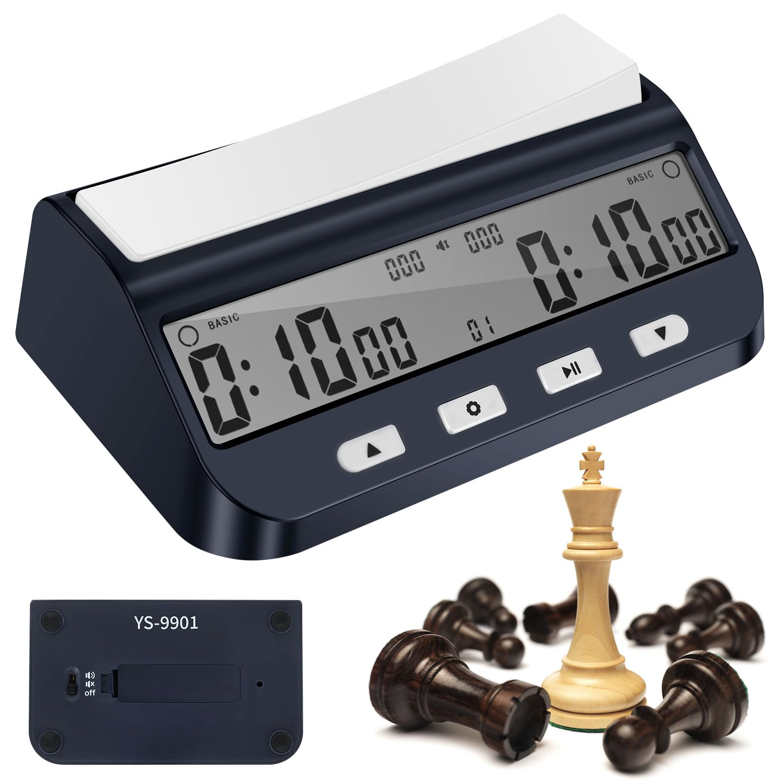 Chess Clock Timer, Digital Chess Clocks, Upgraded Digital Clock Timers, Professional 5 in 1 Multipurpose Portable Competition Timers for Board Games