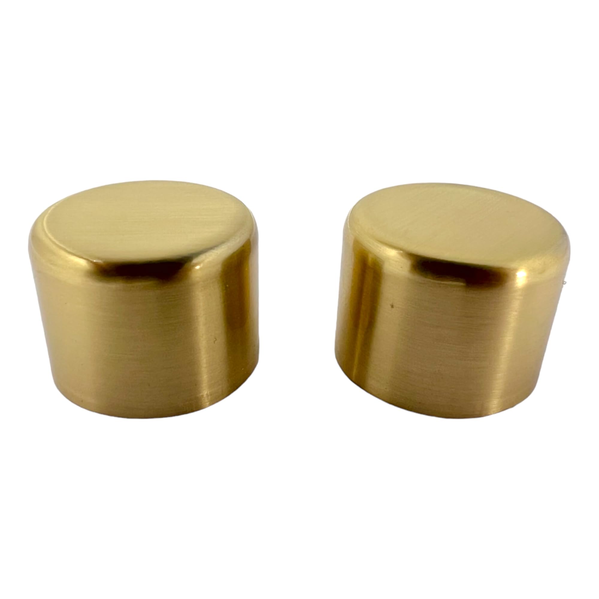 Satin Brass Dimmer Knobs – Pack of 2, Ø21.7mm x 15.8mm, Universal Replacement, 6mm D-Spindle