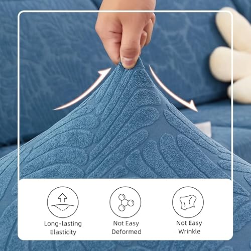 2023 New Wear-Resistant Universal Sofa Cover, Stretch Couch Cushion Slipcovers Replacement, Anti-Slip L Shape Sofa Covers, Chaise Lounge Sofa Slipcover (Leaves Red,M Back Cover) #TOP4