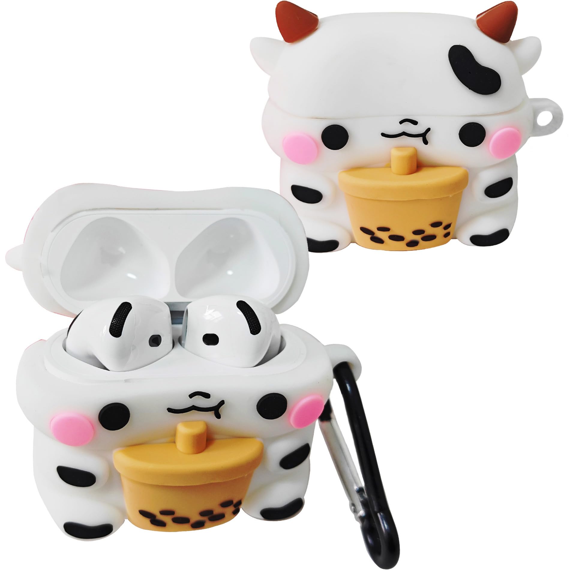 Compatible with Airpods 4 Case 2024, Compatible with AirPods 4th Generation Case Cute Cartoon, Kawaii Soft Silicone Protective Cover for Apple New