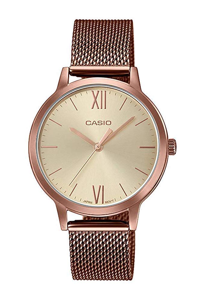 Casio Reloj Analógico para Mujer de Cuarzo con Correa en Acero Inoxidable LTP-​E157MR-​9AEF