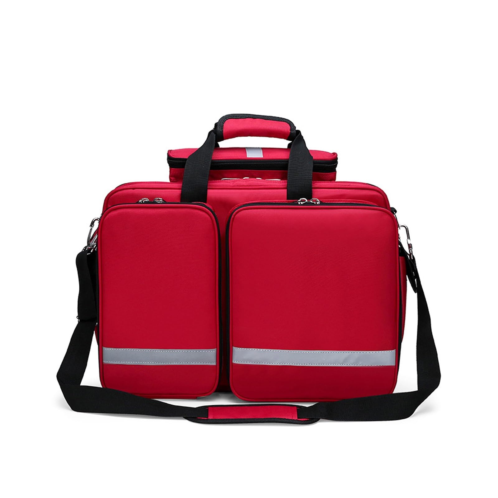 Tragbares Medizinisches Erste-Hilfe-Set Mit Großer Kapazität, Sicherheitsreflektoren,Geeignet For Medizinische Rettung, Ärzte, Wandern Und Notfälle Im Freien(Red)