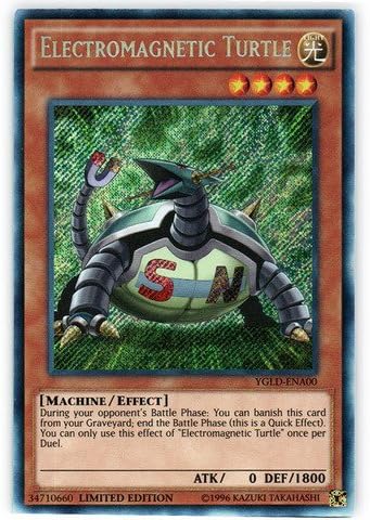 YU-GI-OH! - Electromagnetic Turtle (YGLD-ENA00) - Yugi's Legendary Decks - 1st Edition - Secret Rare