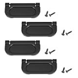 Xelsluthe 4 PCS Flush Pull Ring Handles, 3 Inch Flush Pull Handle, Hidden Recessed Furniture Grip, Recessed Door Pulls, Aluminum Alloy Cabinet Drawer Pulls Handle, Matt Black