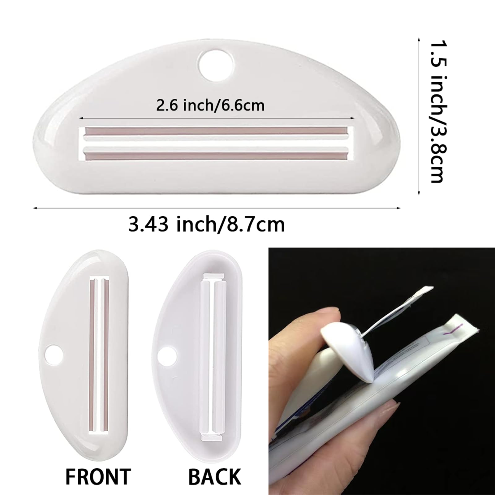 Tsathoggua 6 Pcs Toothpaste Tube Squeezer, Tube Squeezers for Bathroom Practical Toothpaste Squeezer, Toothpaste Clips - Image 2