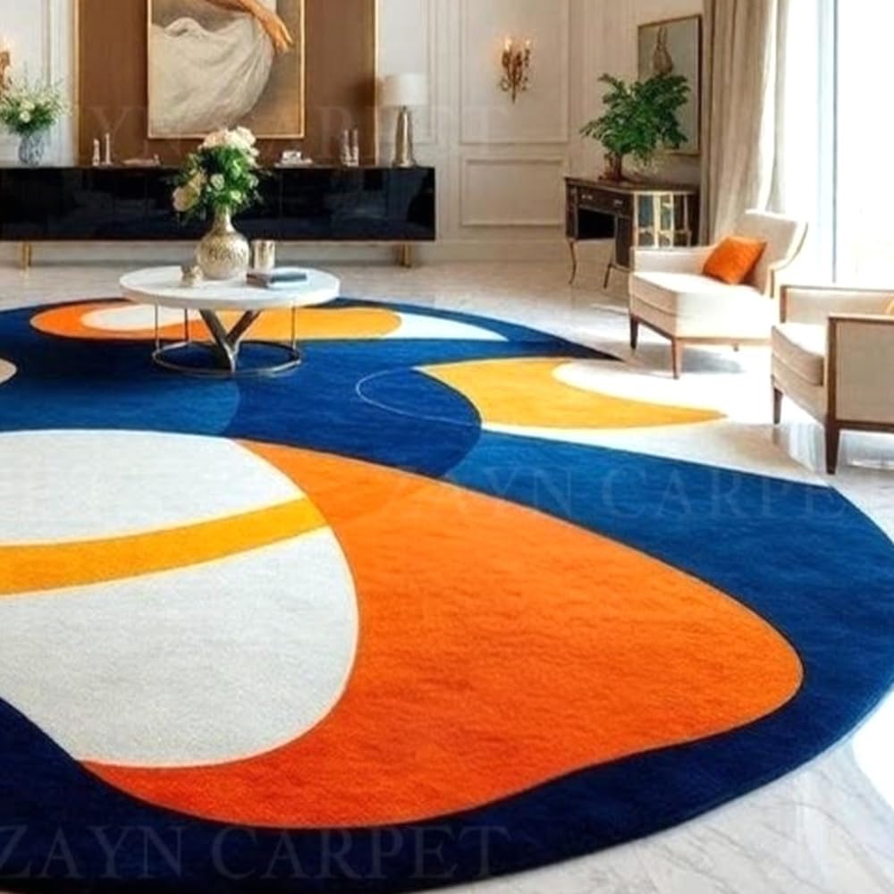 Buy IndianShelf Colorful Unique Wool Area Rug for Living Room, 2x3