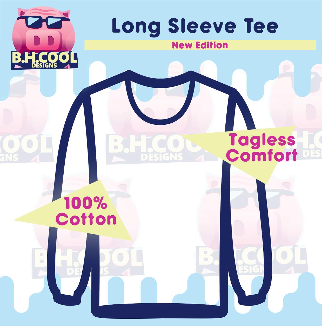 BH Cool Designs Take More Chances, Dance More Dances - Men's Soft & Comfortable Long Sleeve T-Shirt CP05 Black