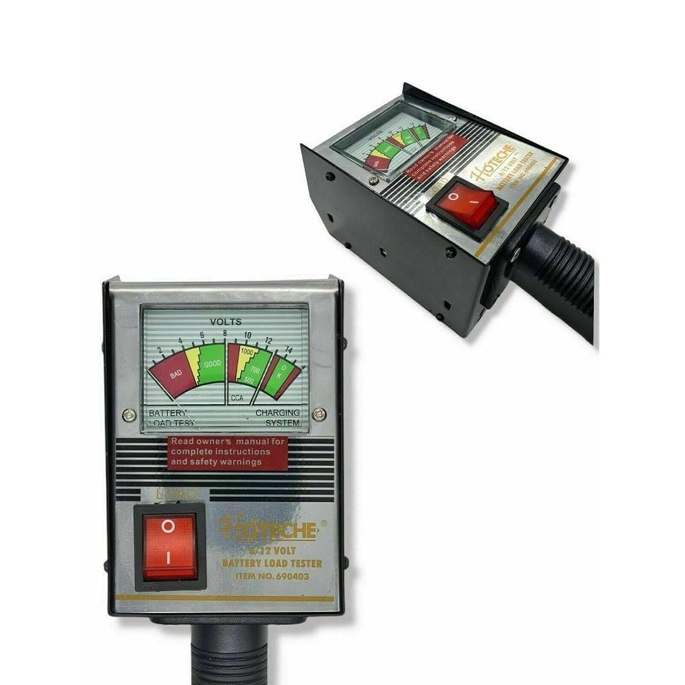 Trade Shop - Tester Batteria Analogico 6-12 Volt per Auto Bus Moto Barca Camion 125a 690403