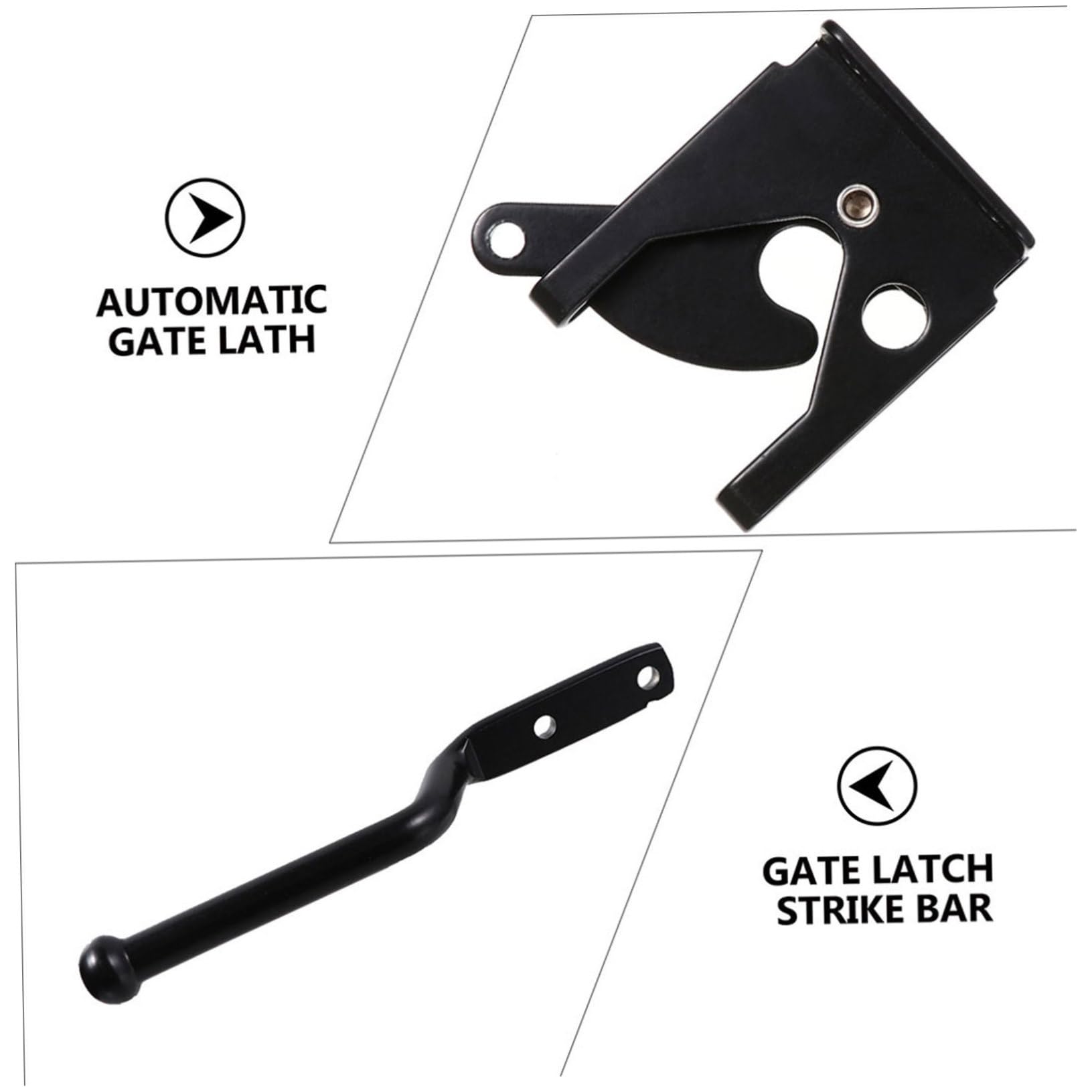 jojofuny 4pièces Serrure De Porte De Jardin Acier Verrouillage Automatique à Levier Verrouillage Pour Portail Bois Et Serrure De Sécurité Pratique Pour Clôture