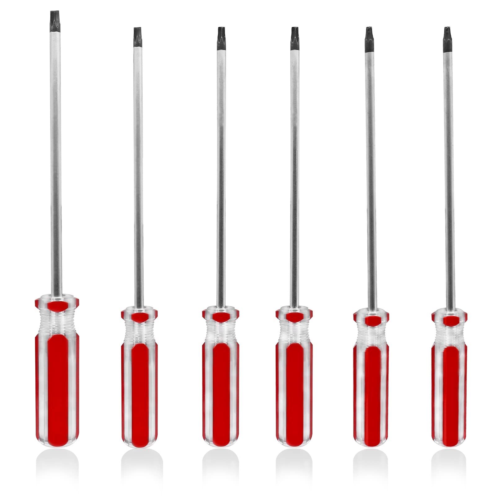 Litoexpe 6 Pcs Magnetic Torx Screwdrivers Set, Security Tamper Proof Screw Drivers, Star Bit Screwdrivers, T10, T15, T20, T25, T27, T30