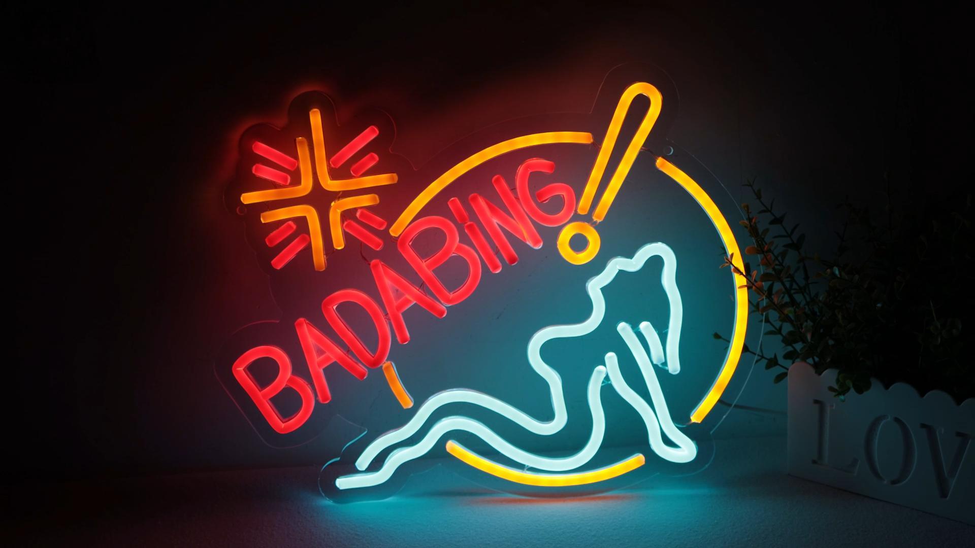Balanar Bada Bing Neon Signs Led Neon for Wall Decor Sopranos