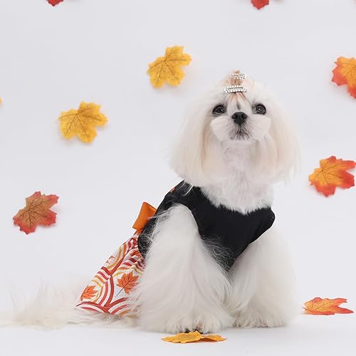 Miniatura 7 de CuteBone Vestido de malla para perro, vestido de Navidad para cachorros, traje de verano para mascotas, moda de verano para perros pequeños, ropa de