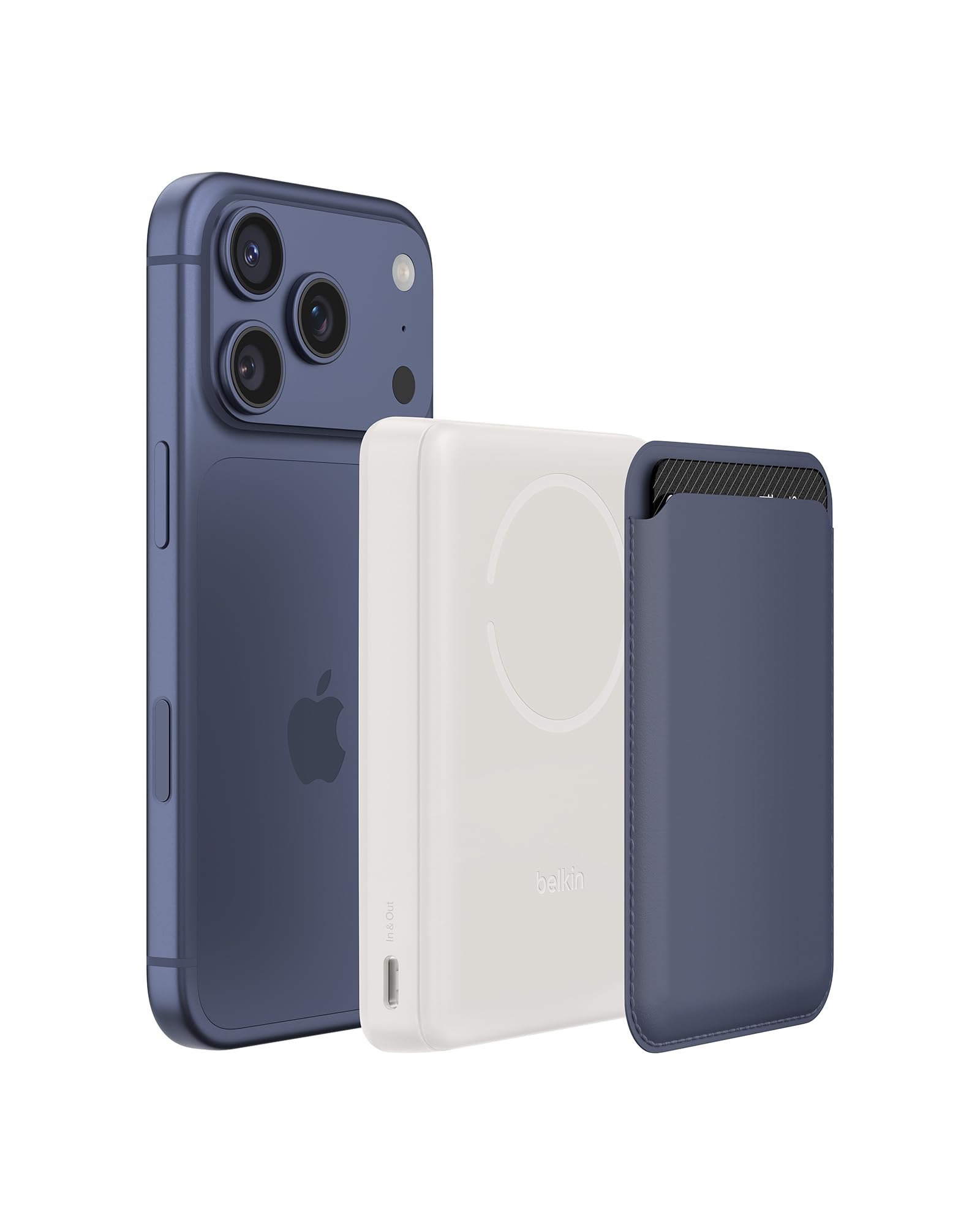 Belkin BoostCharge Magnetyczny Powerbank 10 000 mAh, Pierścień – Piaskowy | Powerbank Bezprzewodowy 10 000 mAh, Pierścień Magnetyczny do Akcesoriów, 2 Porty USB-C, Wstępnie Naładowany, Kabel w Zestawie