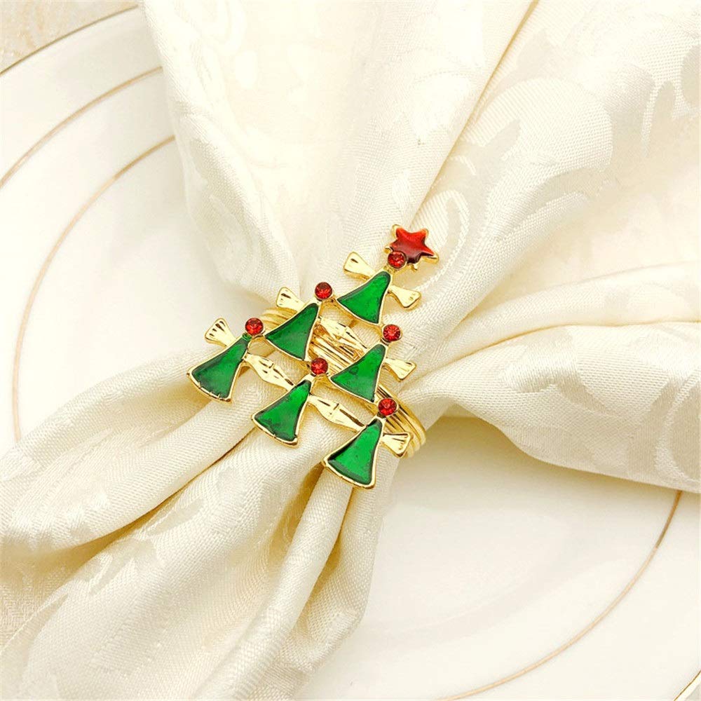 Generic ナプキンリング テーブル アクセサリー カー クリスマス ツリー Amazon｜ナプキンリング クリスマスパーティテーブルデコレーション