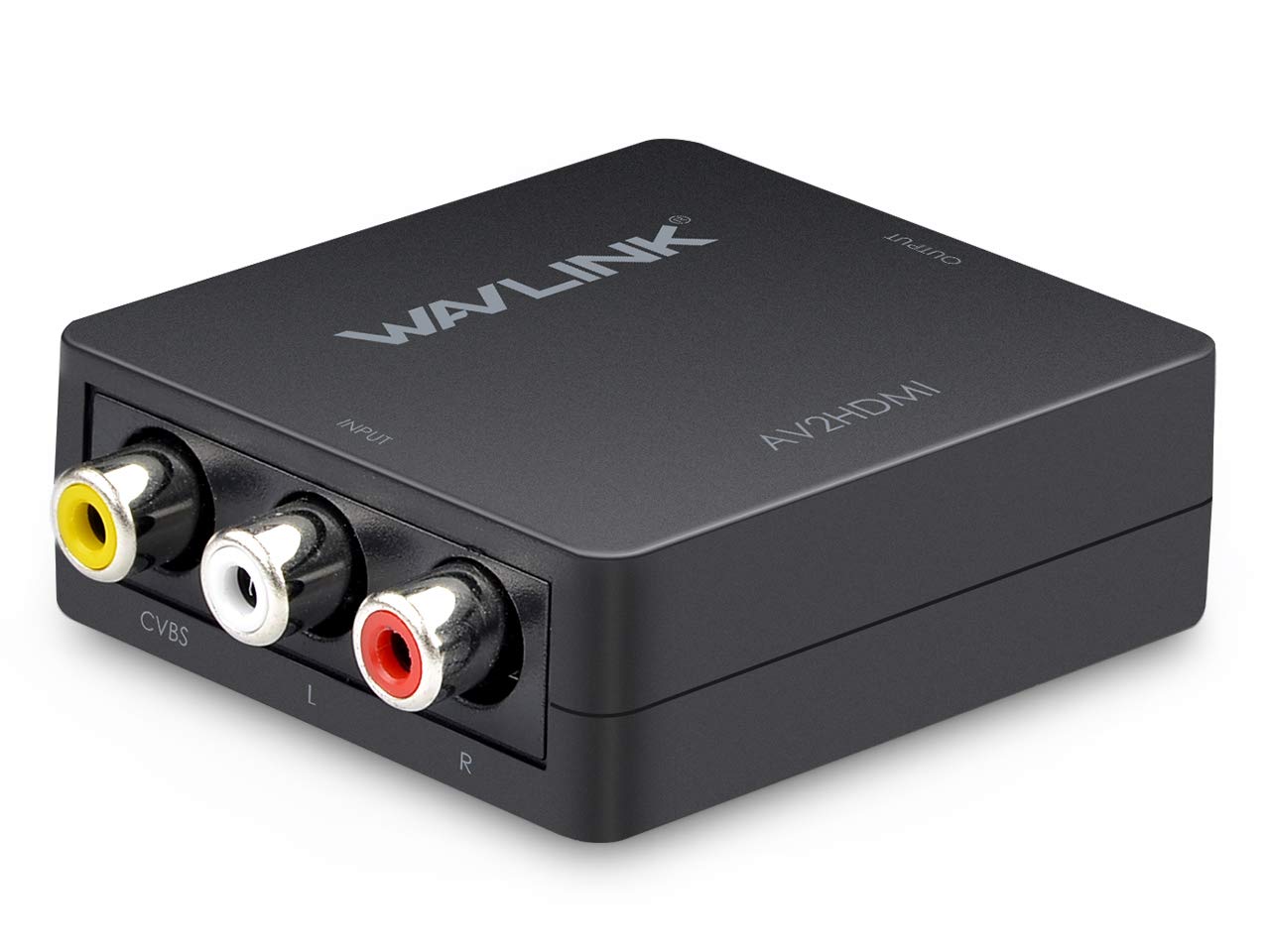 WAVLINK RCA to HDMI Adapter Converter, 1080P 3RCA to HDMI CVBS AV Composite Video Audio Adapter with USB Charging Cable Support 1080P for PC Laptop Mini Xbox PS2 PS3 TV STB VHS VCR Camera DVD