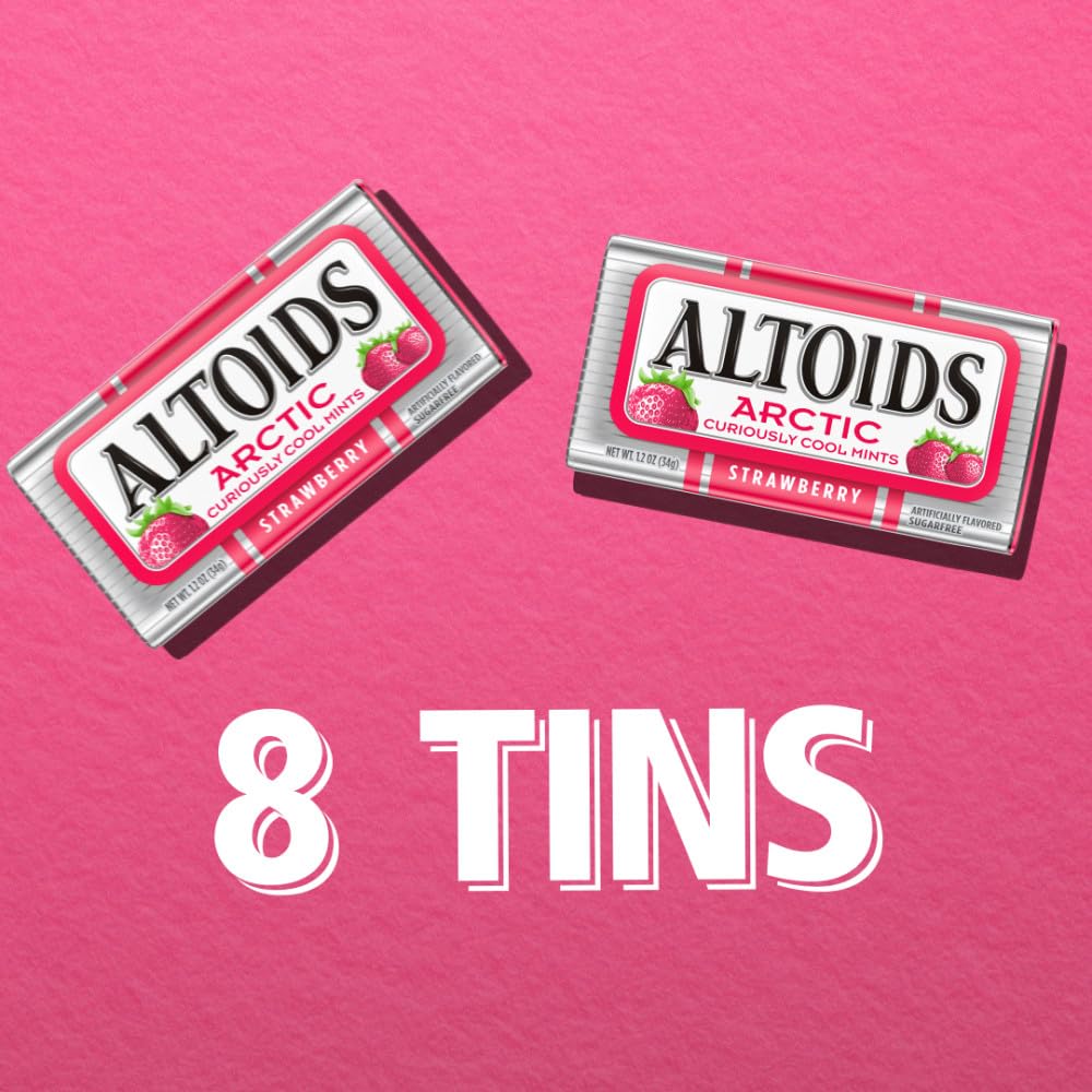 Altoids Arctic Mints, Strawberry, 1.2 Ounce (Pack of 8) by Altoids