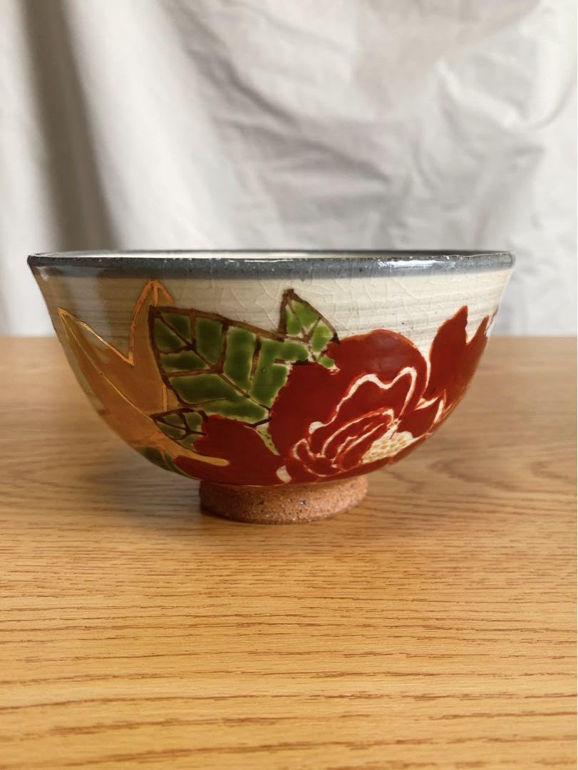 Amazon.co.jp: 抹茶茶碗 牡丹 紅葉 楓 利左衛門 唐津焼 : おもちゃ