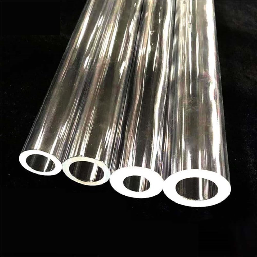 Tubos acrílicos, Tubo transparente de PMMA de 2 piezas for publicidad en interiores, resistente a la presión y de pared gruesa.(24CM*40MM*20MM)