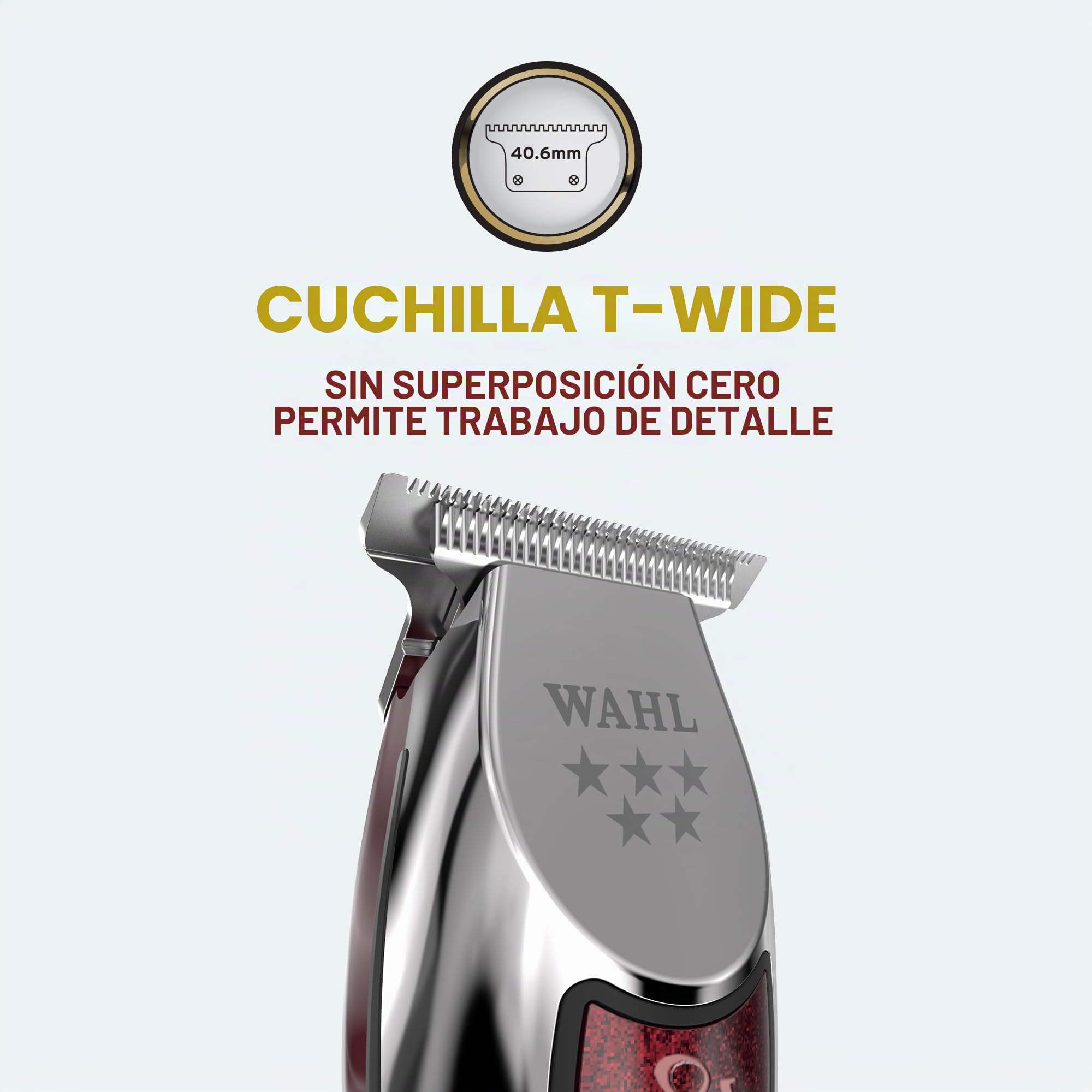 Wahl Detailer - Recortadora de corriente alterna con hoja extra ancha