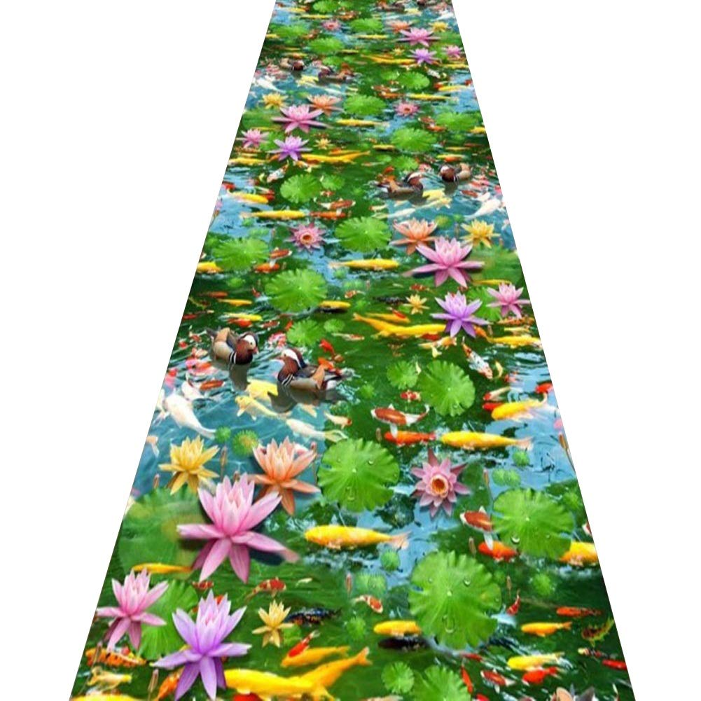 Alfombras de pasillo largo para proteger el suelo de la entrada con estilo moderno 3D