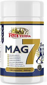 Magnésio 7 Em 1 Malato Taurato Cloreto 500mg 120cps - Rei Terra