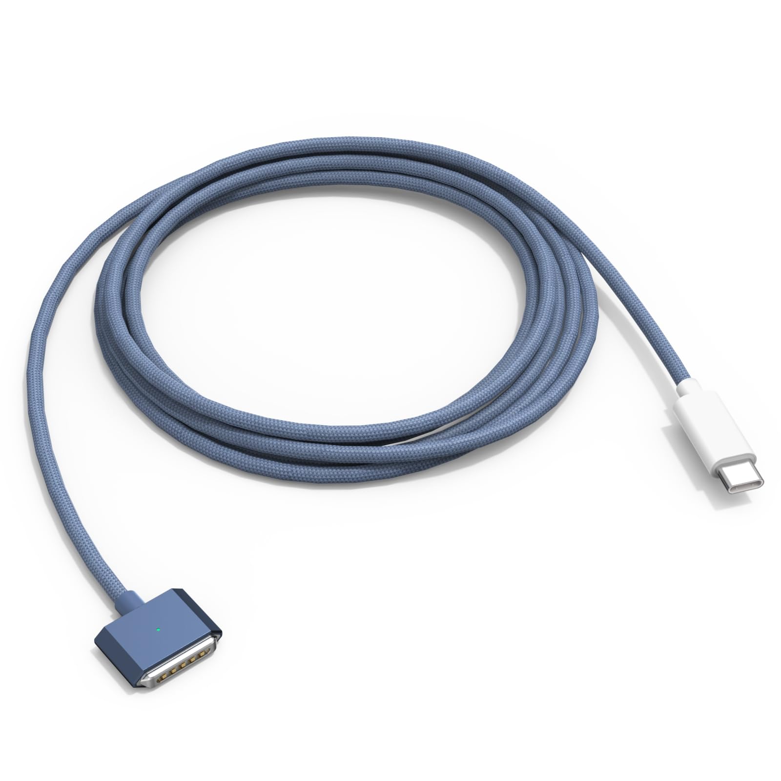 140W USB-C to Magnetic 3 Charging Cable 6.6FT | Compatible with MagSafe 3 for MacBook Air/Pro M5 M4 M3 M2 (2021-2026 Models) - White Fast Charge Safe Cable-Blue