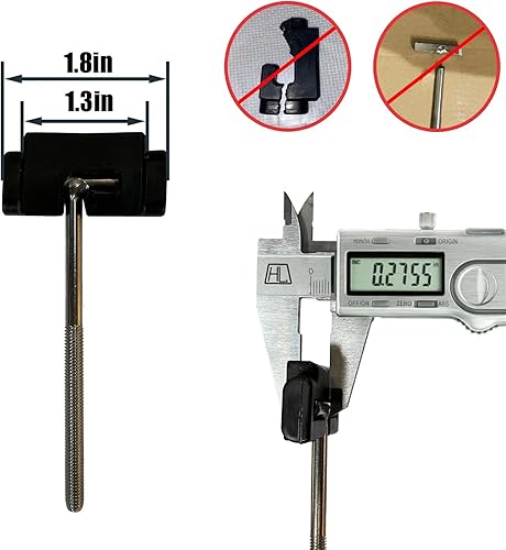 Miniatura 3 de Piezas de repuesto universales para cubierta rígida de tres pliegues Tonneau - 6* pernos en T, abrazadera trasera, abrazadera delantera