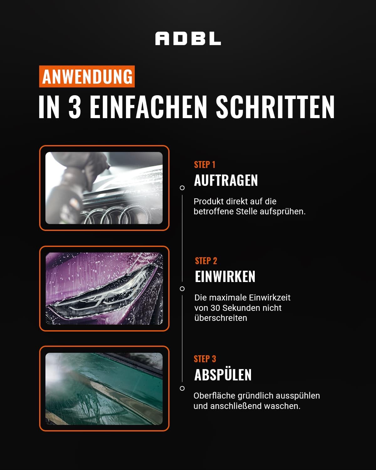 Shiny Freaks ADBL Beetle Juice Squeezer Insektenentferner 5L mit Auslaufhahn und Sprühflasche | Insektenreiniger Auto Vorwäsche | 3-teilig