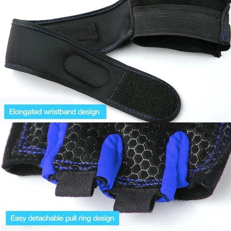 Lifting Gloves Workout Gloves Gym for Men Women Fitness Weight Lifting Wristband Body Building Training Sports Exercise(Black,Medium)