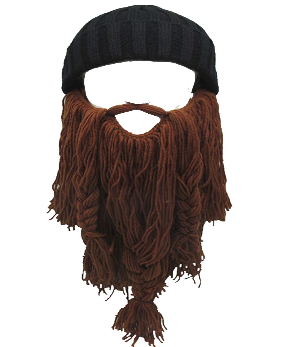 YEKEYI Wig Beard Hats Handmade Knit Warm Winter Caps Ski Funny Mask Beanie for Men Women YEKEYI