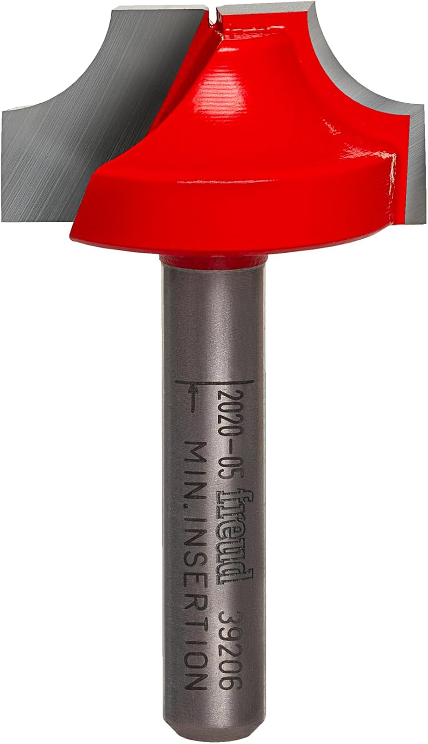 Freud 39-206: 1/4" Radius Ovolo Bit with 1/4" shank, 1-3/4" overall length