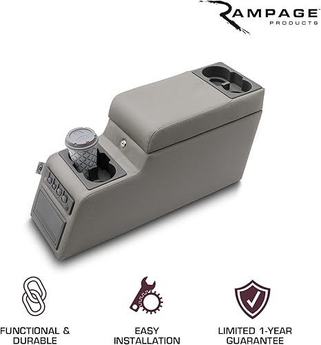 Miniatura 9 de Consola del centro de bloqueo de Rampage, Estándar, Gris (Denim gray)