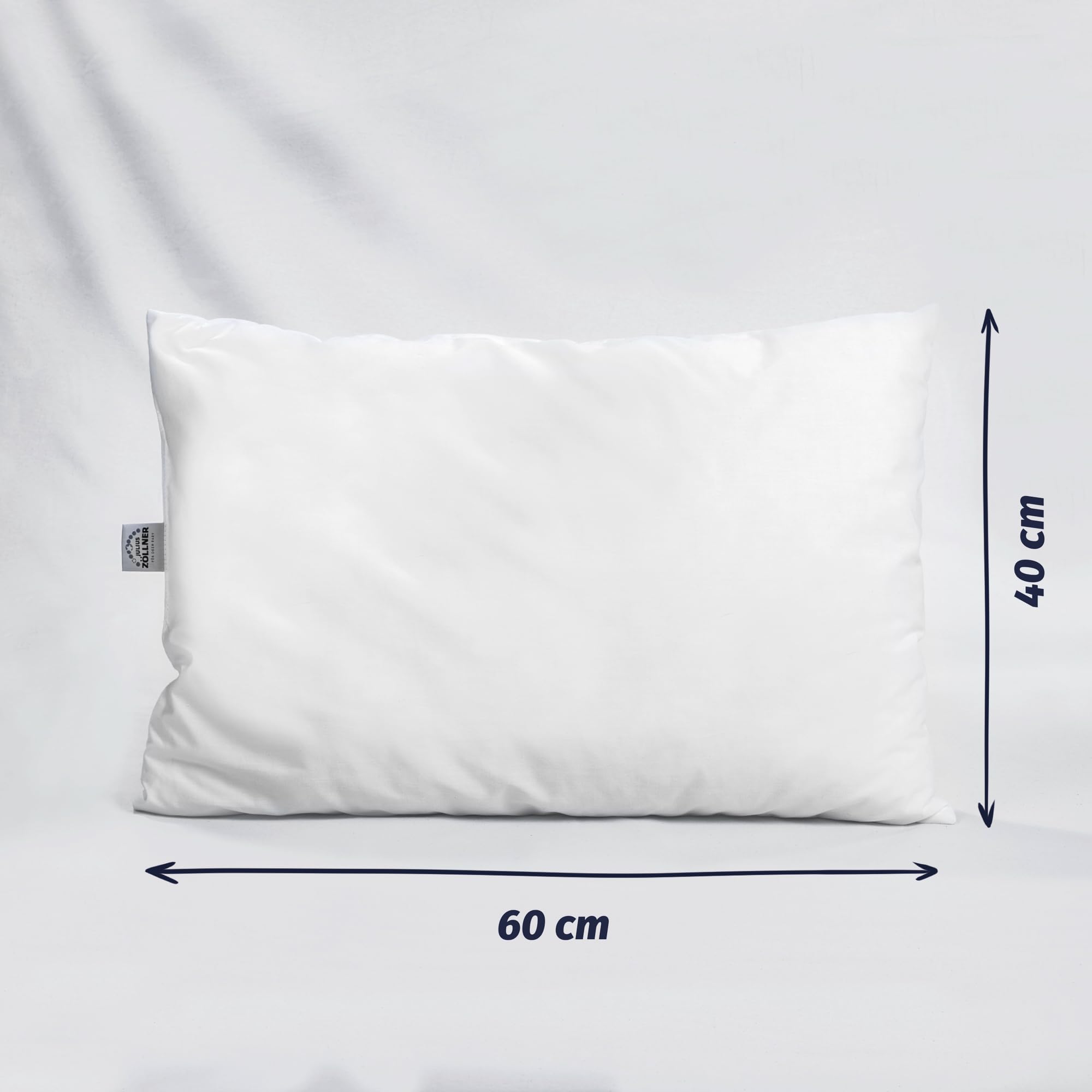Julius Zöllner Poduszka Comfort 40 x 60 – poduszka dziecięca, Öko-Tex Standard 100, można prać w 60°C, Made in Germany, biała
