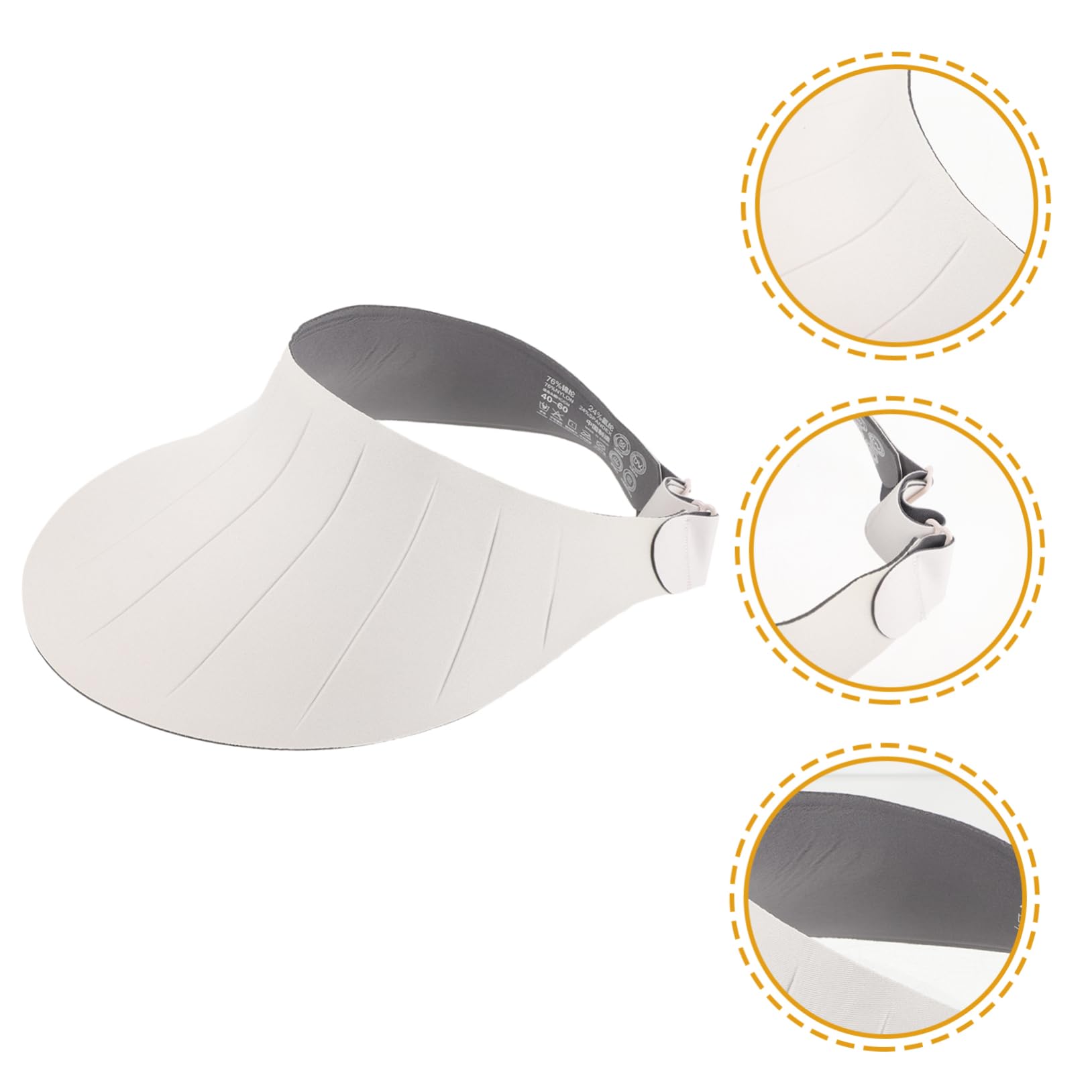 Visera Solar de ala Ancha en Color Marfil Xmz265 para Mujer