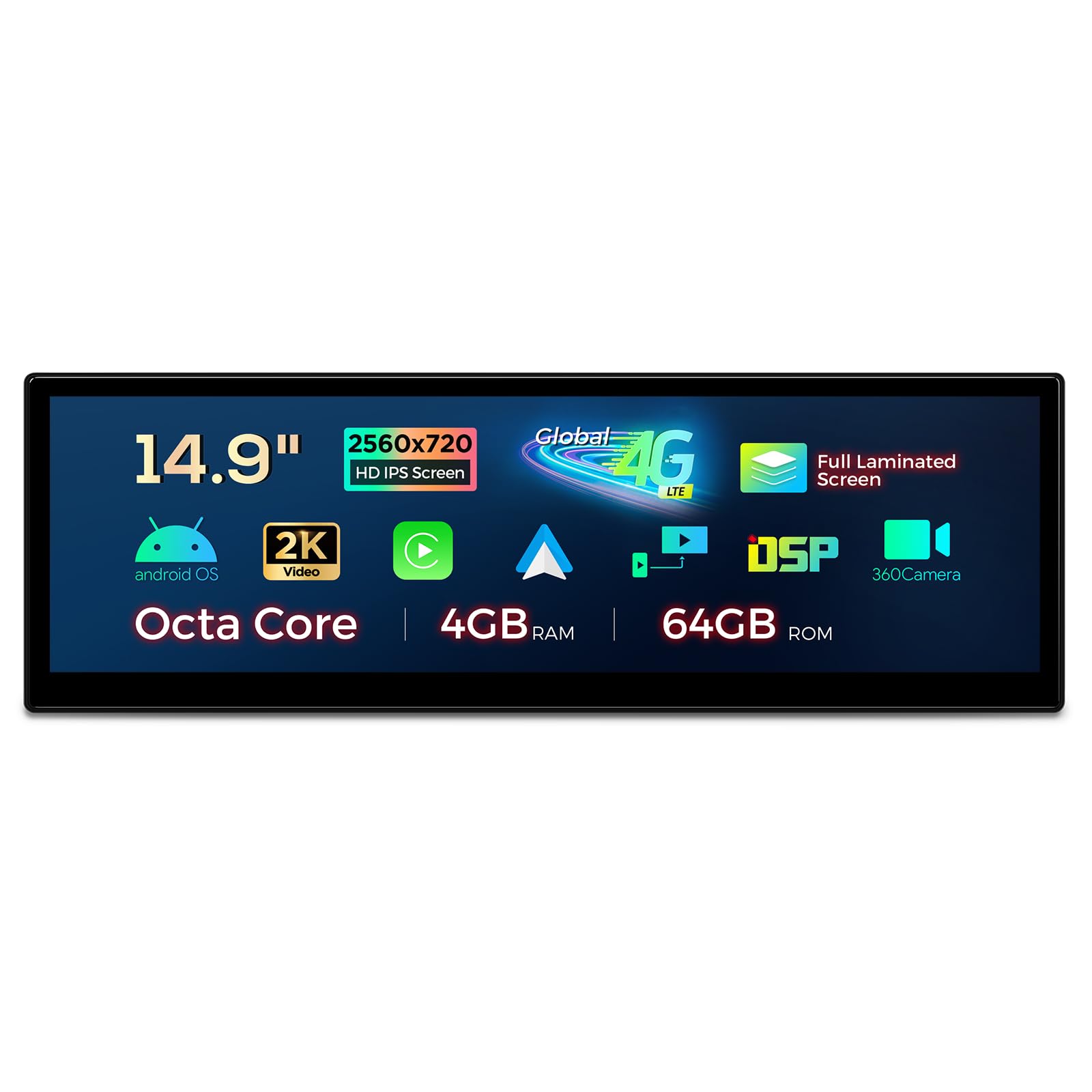 XTRONS 14.9 Inch Android OS Car Stereo for BMW 6 Series M6 E63 E64 (2005-2010) CCC System, 2K IPS Touch Screen 4+64GB Global 4G Car Radio GPS Navigation Support Wireless CarPlay Android Auto