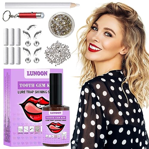 FCXQG Zahnschmuck Set Mit Kleber Zahnstein Schmuck Tooth Gem Kit Zahn Steinchen Set Mit Kleber Zahnstein Schmuck Set Zahnstein Set Mit Kleber Für Zähne Mit Strasssteine Und Pferdeaugen-Bohrer