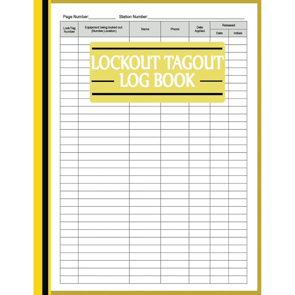 Lockout Tagout Log Book: Comprehensive Lockout Philippines | Ubuy